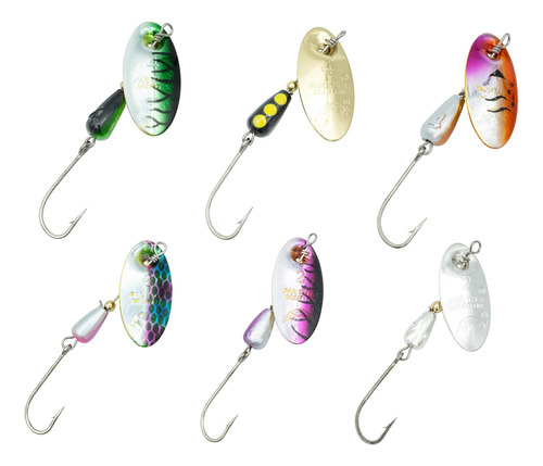 Pmsh6 Single Hook Spinners Kit De Señuelos De Pesca Su...