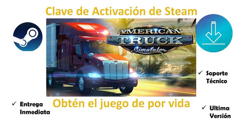 American Truck Simulator Steam Key Original + Regalos (Usado)