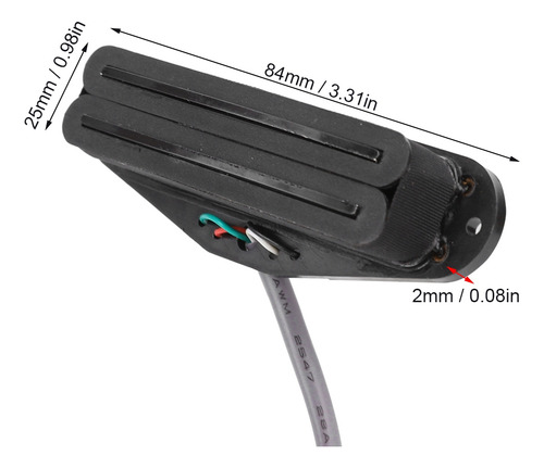 Accesorio Para Guitarra Gmn07 - Pastilla Eléctrica Negra Con