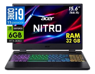 Acer Nitro 5 Core I9 11va 32gb 1tb+512ssd Rtx3060 15.6 144hz