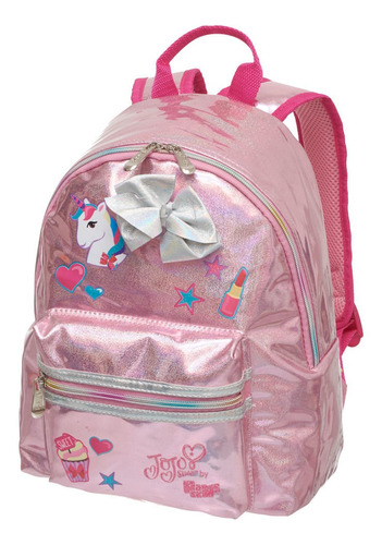 Mochila Costas Escolar Unicornio Jojo Siwa Creche Feminino Cor Rosa