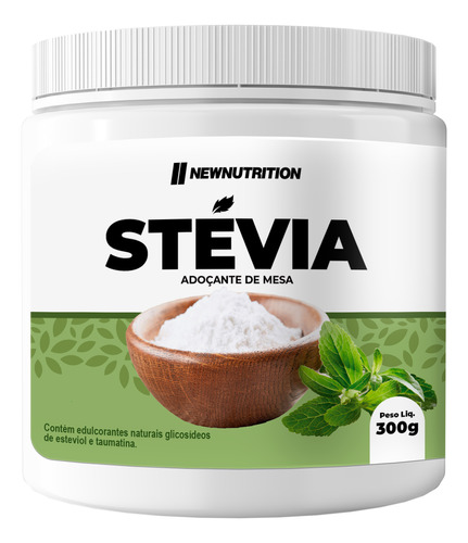 Adoçante Natural Stévia 300g - Newnutrition Pronta Entrega! 