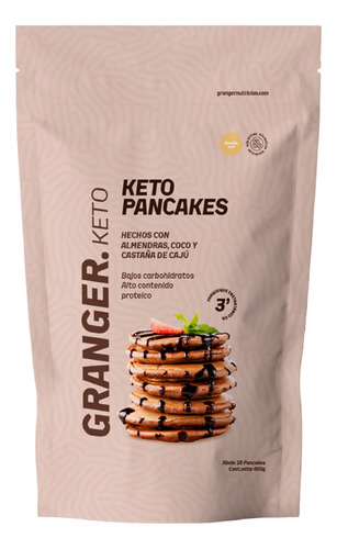 Keto Pancakes 450g Granger Con Proteina De Huevo Sin Azucar