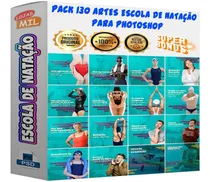 Comprar Pack 130 Artes Para Escola De Natação Editáveis Psd + Png