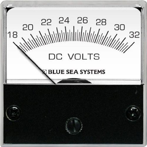 Blue Sea Systems 8243 Dc Micro Voltímetro Analógico (cara De
