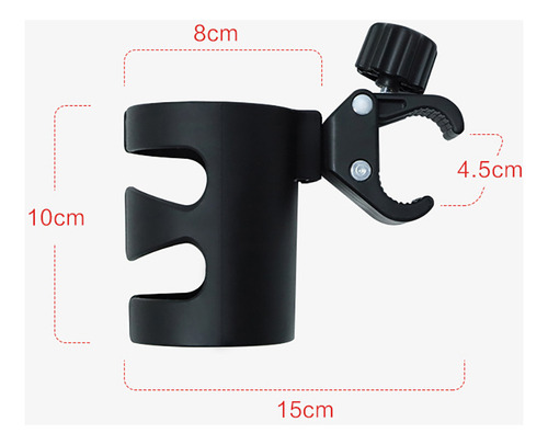 Portavasos Para Cochecito De Bebé Con Abrazadera Ajustable,