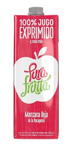 Jugo Pura Frutta Manzana Roja 1 Lt Pack X 6 U. Sin Tacc