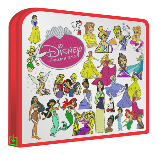 Princesas Disney Set De 28 Matrices Bordadoras Bordar Ropa