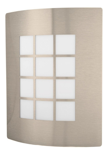 Imagen 1 de 3 de Arbotante Acero Inoxidable Satin Luz Calida De Lujo Pared Color Gris