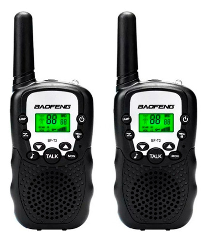 Handy Walkie Talkie Set X2 Bf T3 Baofeng Negro