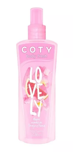 Fragrância corporal Coty Body Fresh Lovely Body Splash para mulheres