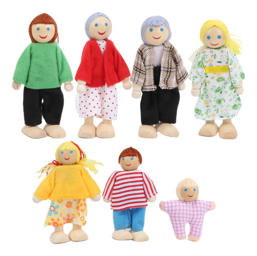 Juego De Juguetes Para Personas En Miniatura De Family Dolls