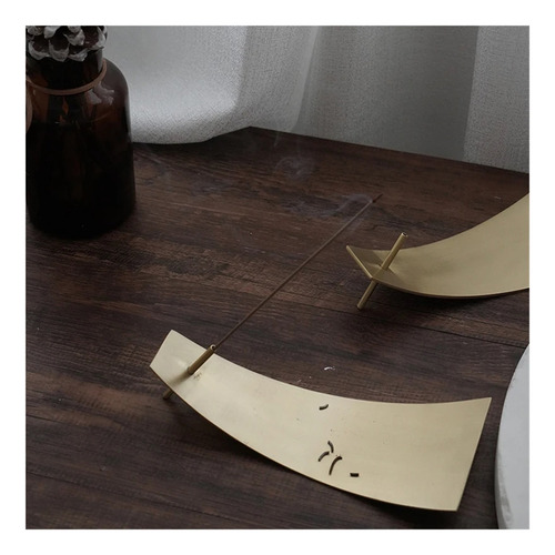 Quemador De Incienso De Bronce Vintage Con Base De Aroma