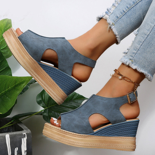 Sandalias Elegantes De Verano Para Mujer, Cómodas, Destalona