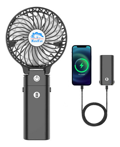 Handfan Ventilador De Mano Porttil De 5200 Mah, Ventilador P