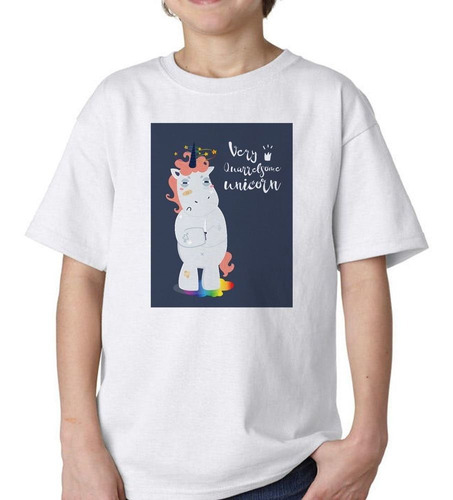 Remera De Niño Unicorn Very Bad Unicornio Muy Malo M4