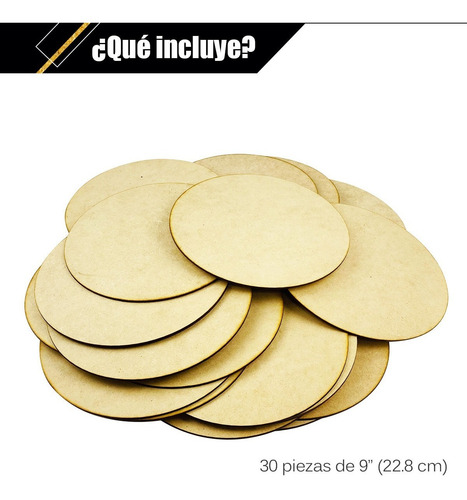 Imagen 5 de 7 de Círculos Madera Mdf Corte Láser Multiusos Varios Tamaños