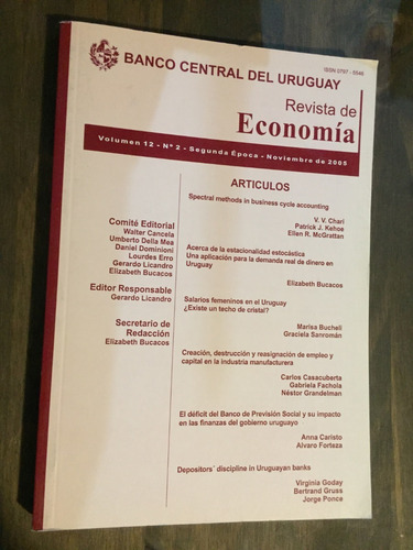 Libro Revistas De Economía Bcu - Excelente Estado - Oferta