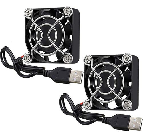 Gdstime Paquete De 2 Ventiladores Usb Silenciosos De 40 Mm, 