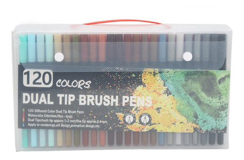 Bolígrafos De Doble Pincel, 120 Colores, Rotuladores De Punt