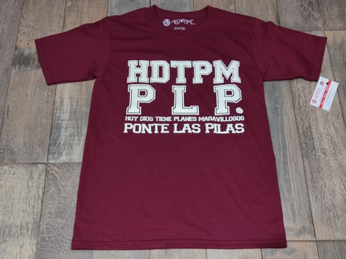 Playera Marca Alcapone Hdtpm  Plp Color Tinto