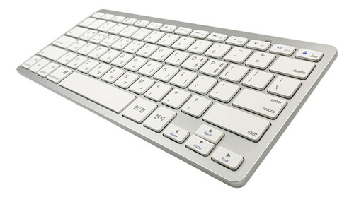 . Teclado Bluetooth Inalámbrico Plateado Coreano De 78