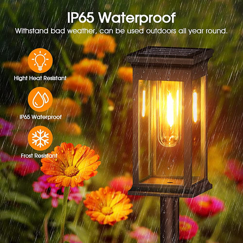 Kooper Solar Pathway Lights Outdoor, 8 Pack Enhanced Solar O