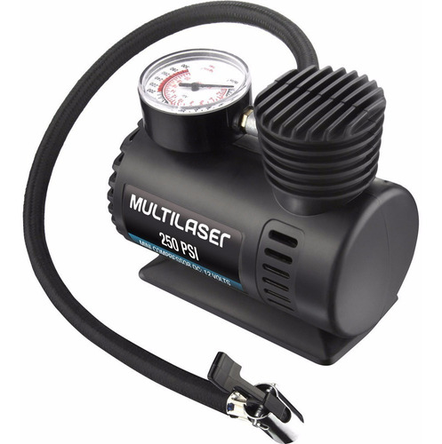 Mini Compressor Ar Automotivo Portátil 250psi Multilaser 12v