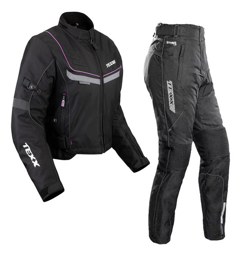 Conjunto Feminino Impermeavel Motoqueiro Texx Jaqueta Calça