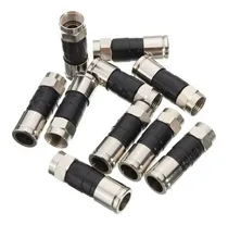 Comprar 100 Conectores De Compresión Para Crimpeadora  Coaxial Rg6