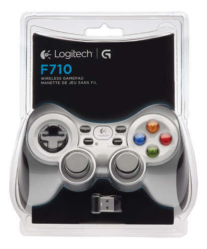 Gamepad Joystick Wireless Logitech F710 Color Plata/Negro