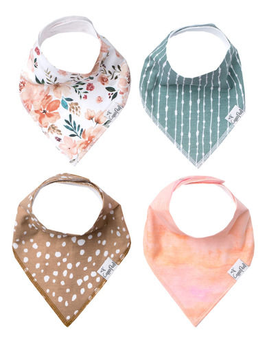 Copper Pearl, Juego De 4 Baberos Tipo Bandana Para Beb Para