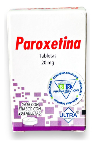 Paroxetina 20mg Con 20 Tabletas Ultra 