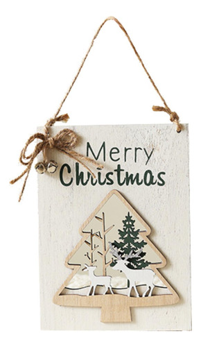 Letrero De Madera Para Puerta De Navidad, Letrero Para