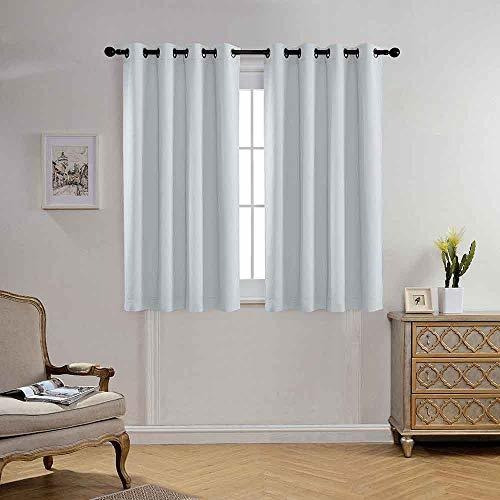 Cortinas Opacas Grisáceas Miuco 52x63  Para Dormitorio