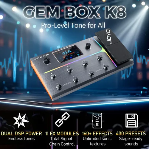 Joyo Guitar Multi-effects Processor Pedal With 5 Gem Box K8