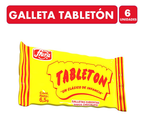 Tableton Galletas De Colación - Fruna (pack Con 6 Unidades)
