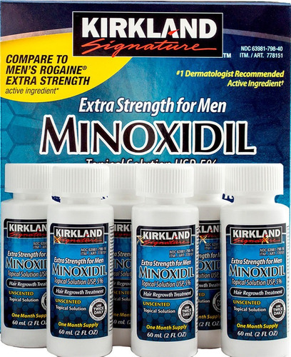 Imagen 1 de 3 de Kirkland Minoxidil 5% Solución Tópica Tratamiento Regenerador Capilar, Formula Extra Fuerte Para Hombres. Tratamiento Para 6 Meses. Caducidad Amplia, Máxima Calidad Y Originalidad.