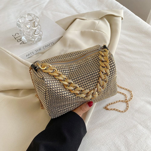 Bolso De Mano Con Forma De Diamante Completo, Bandolera, De