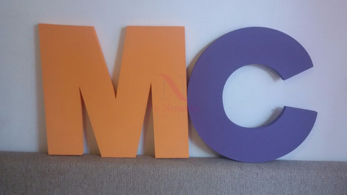 Letras Corporea 20 Cm Pintadas Polyfan
