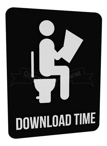 Quadrinho Banheiro Nerd Geek Download Time Preto
