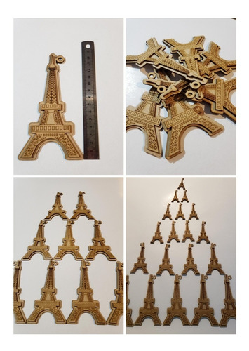 Torre Eiffel 15cm 3d 25pza Recuerdo,boda,bautizó,xv Años