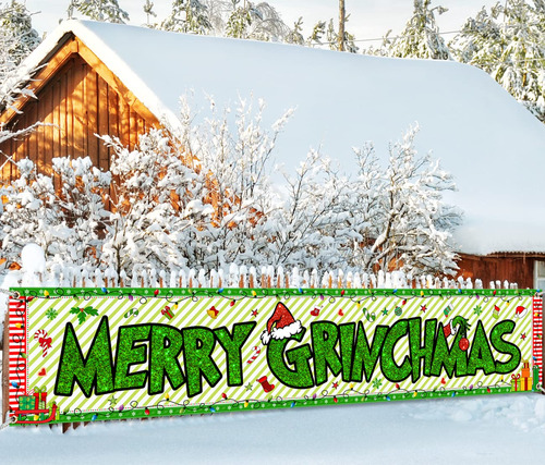 Cartel Grinch Feliz Navidad Decoracion Colgante Arbol Porche
