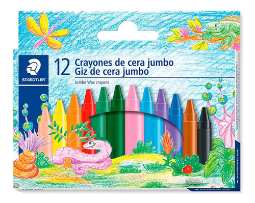 Giz De Cera Staedtler Jumbo - 12 Cores