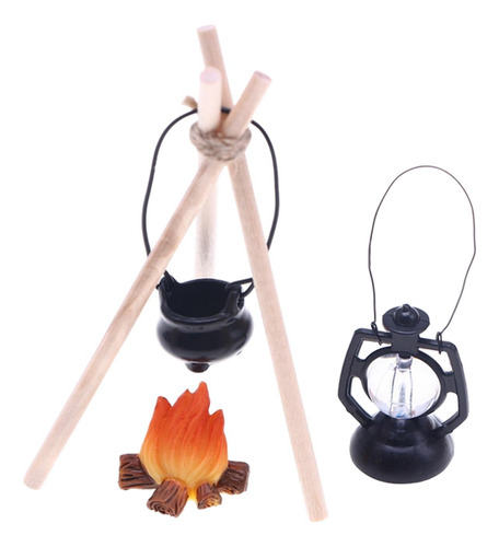 3 Kits De Campamento Para Casa De Juego De Lámparas Negras