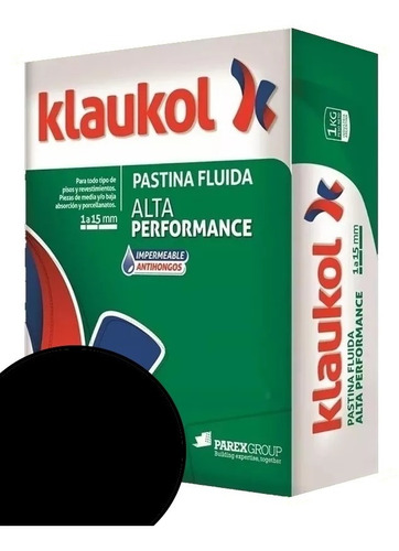 Imagen 1 de 2 de Pastina Klaukol Fluida 5kgs Negro Alta Performance