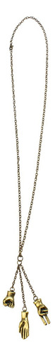 Collar Largo Metálico Con Dijes Varios Modelos - Pack X 12 U