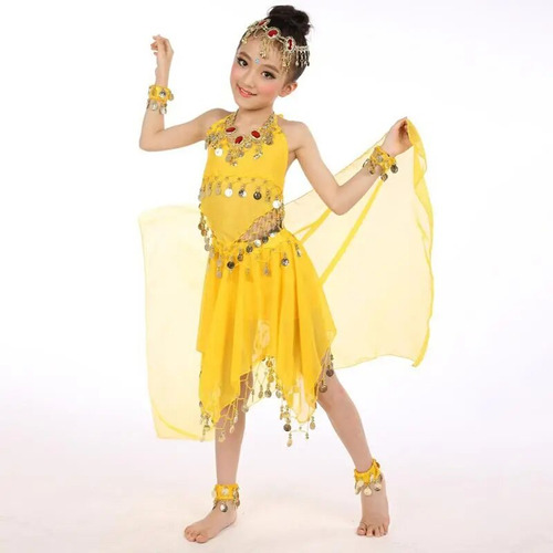 Vestido De Baile Indio Para Niñas, Disfraz De Danza Del Vien