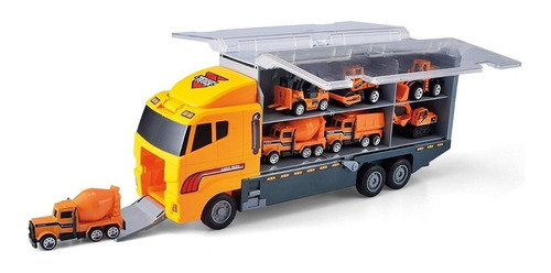 Camión Transportador Construcción, Incluye 6 Coches Rampa