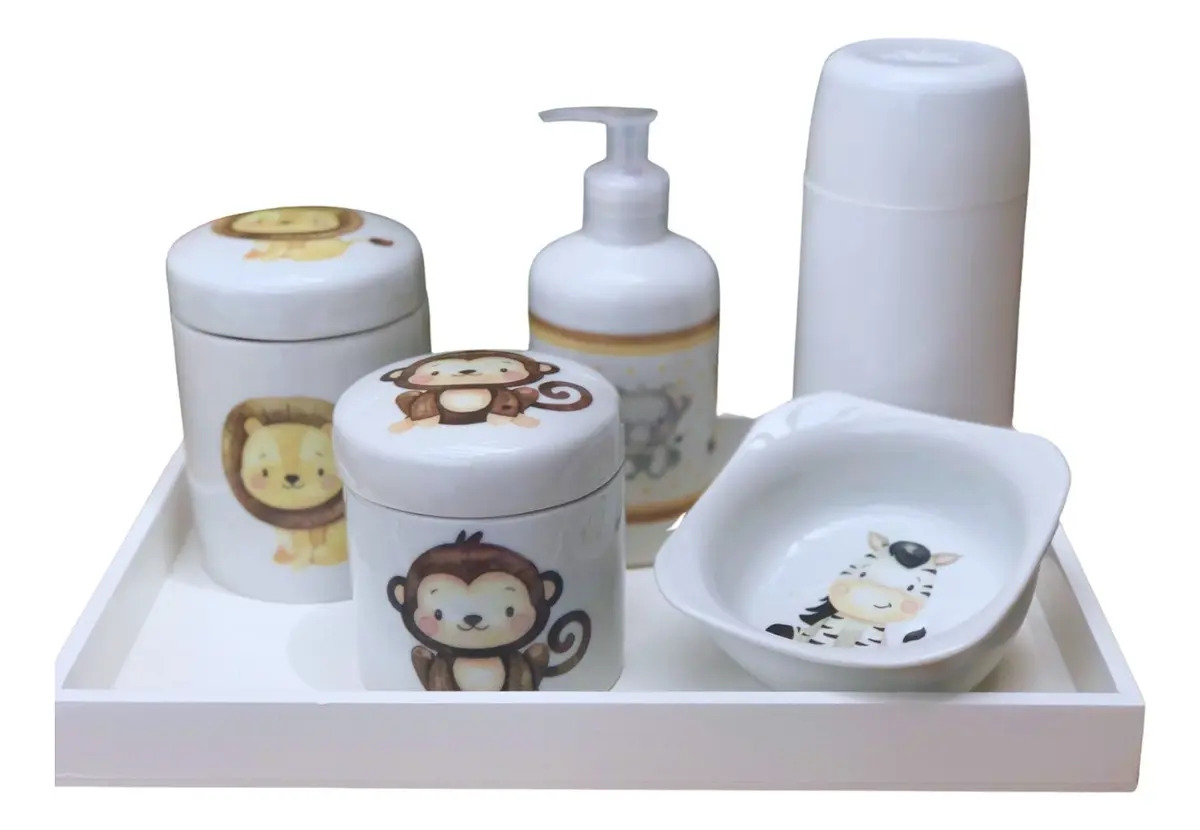 Kit Higiene Bebê Safari 6 Peças